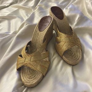 AUTHENTIC CHRISTIAN LOUBOUTIN Grosgrain Wedge